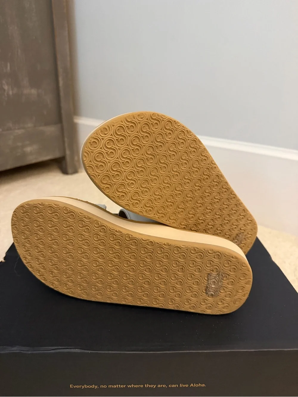 Cobian Cream Double-Strap Platform Slide Sandals